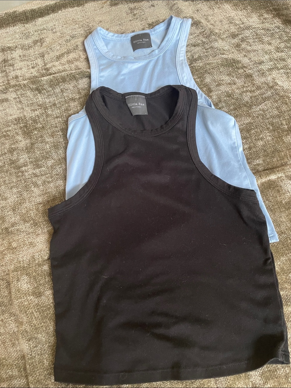 Olivia Rae Women’s Tank Tops - Black & Light Blue